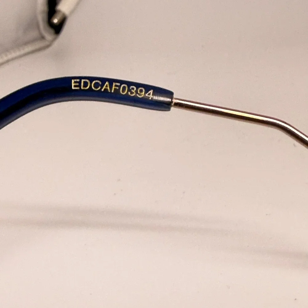 Etnia Barcelona Donatella PGBL Rose Gold Navy Blue Eyeglass Frames 56-16-145